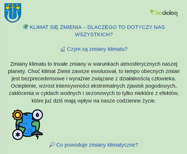 Promocyjna akcja edukacyjna w zakresie wiedzy o zmianach klimatu i ochrony zasobów wodnych