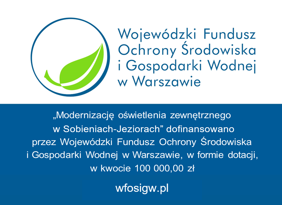 Modernizacja oświetlenia zewnętrznego w Sobieniach-Jeziorach