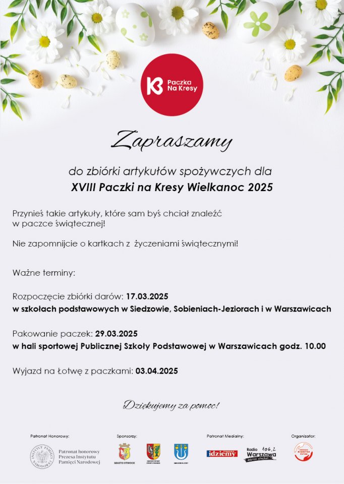 XVIII Paczka na Kresy Wielkanoc 2025