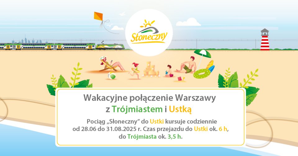 Wakacyjne połączenie Warszawy z Trójmiastem i Ustką