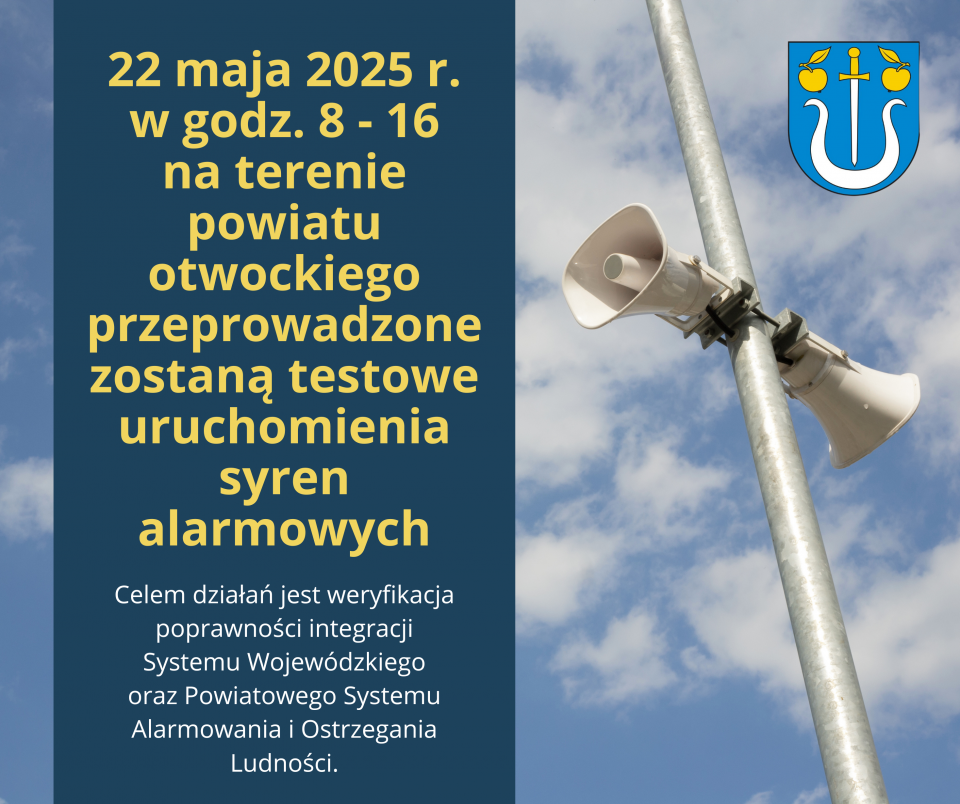 22 maja zawyją syreny alarmowe