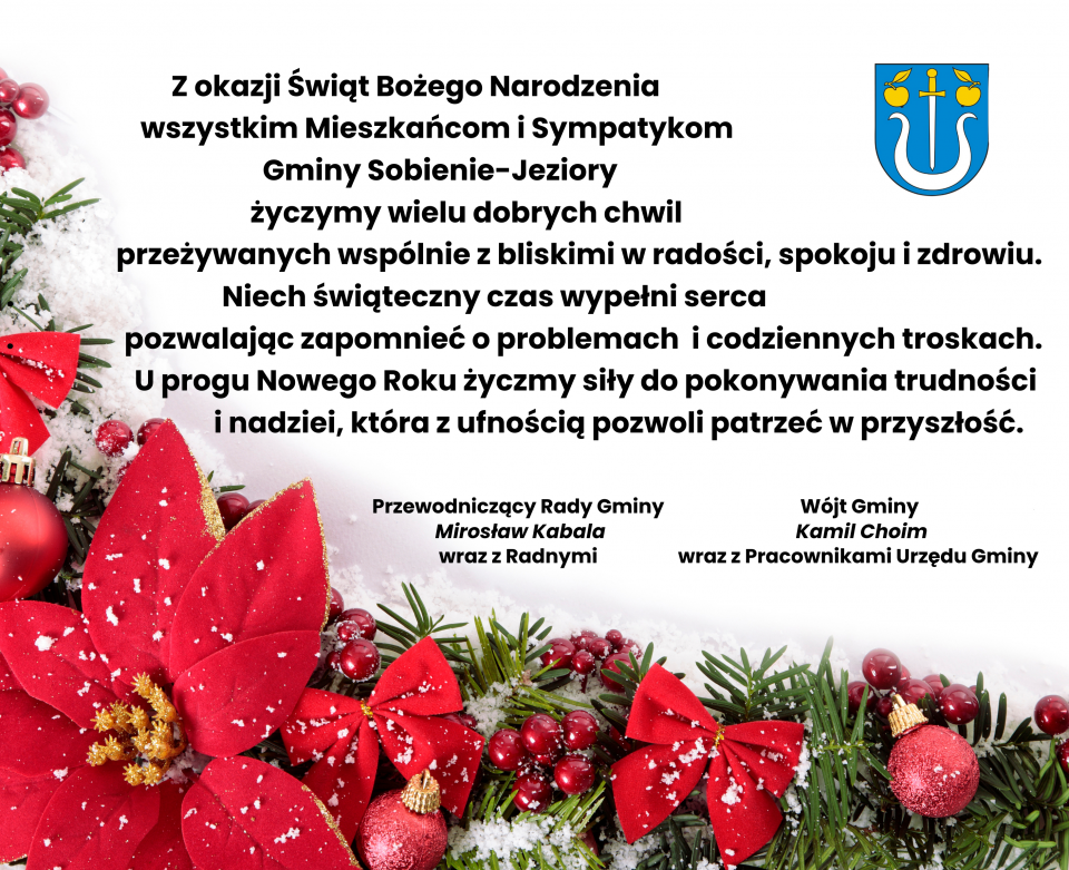 Życzenia z okazji Świąt Bożego Narodzenia