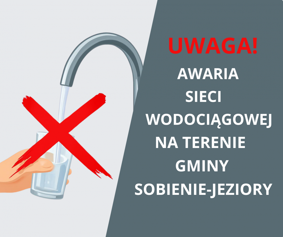 UWAGA! AWARIA SIECI WODOCIĄGOWEJ!