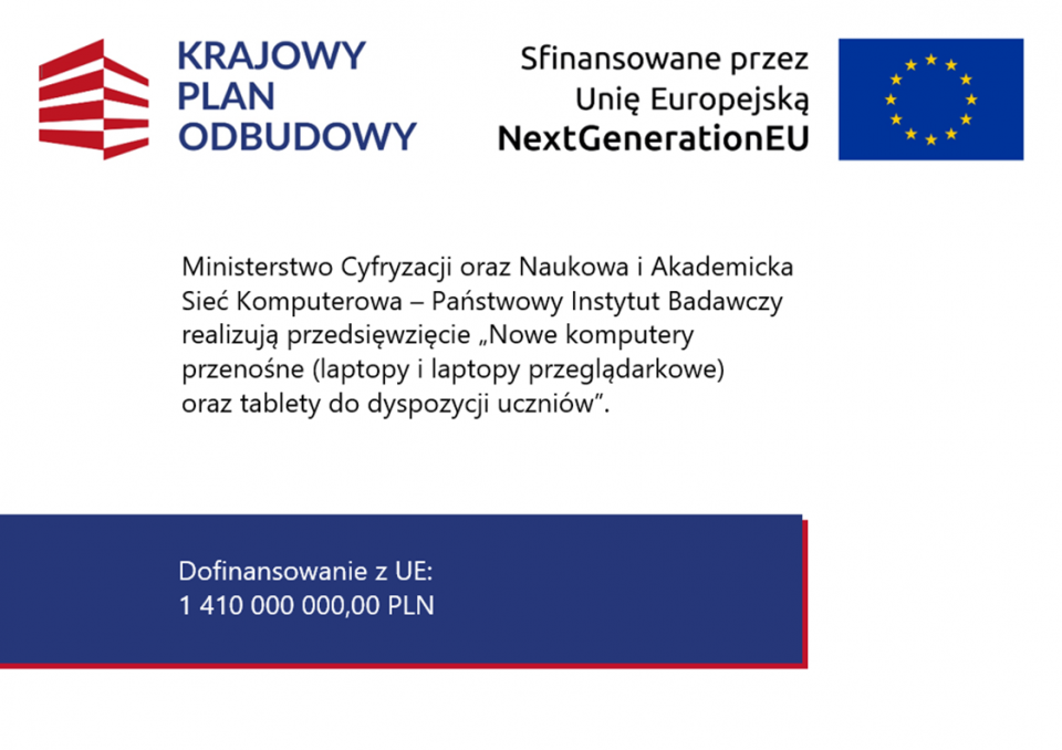 SPRZĘT KOMPUTEROWY DLA SZKÓŁ W RAMACH KPO