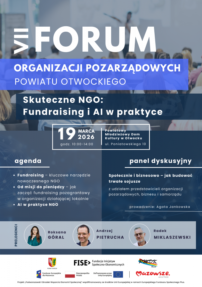VII Forum Organizacji Pozarządowych Powiatu Otwockiego