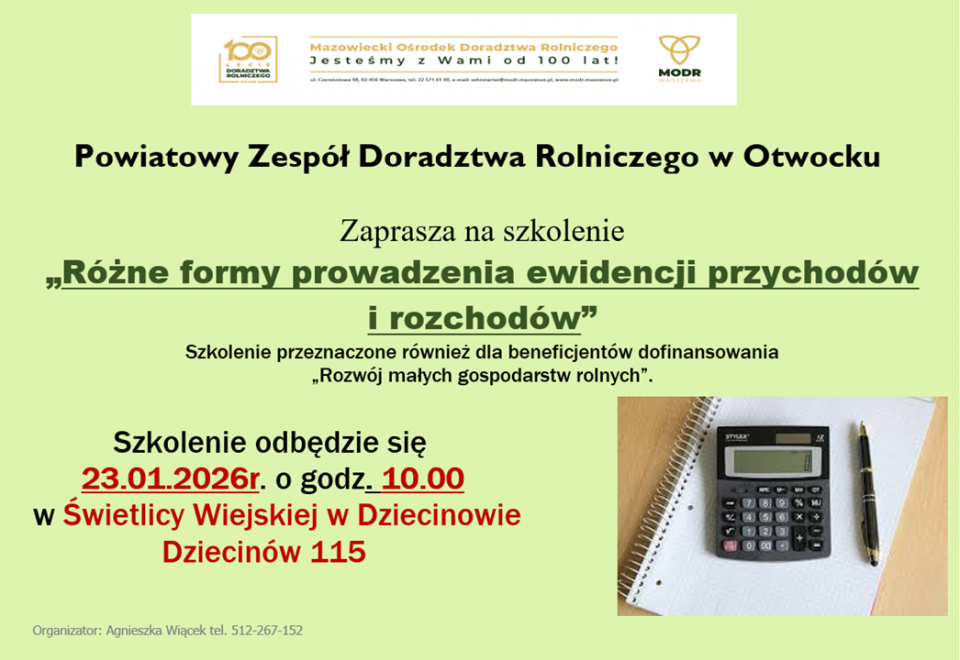 Różne formy prowadzenia ewidencji przychodów i rozchodów - szkolenie