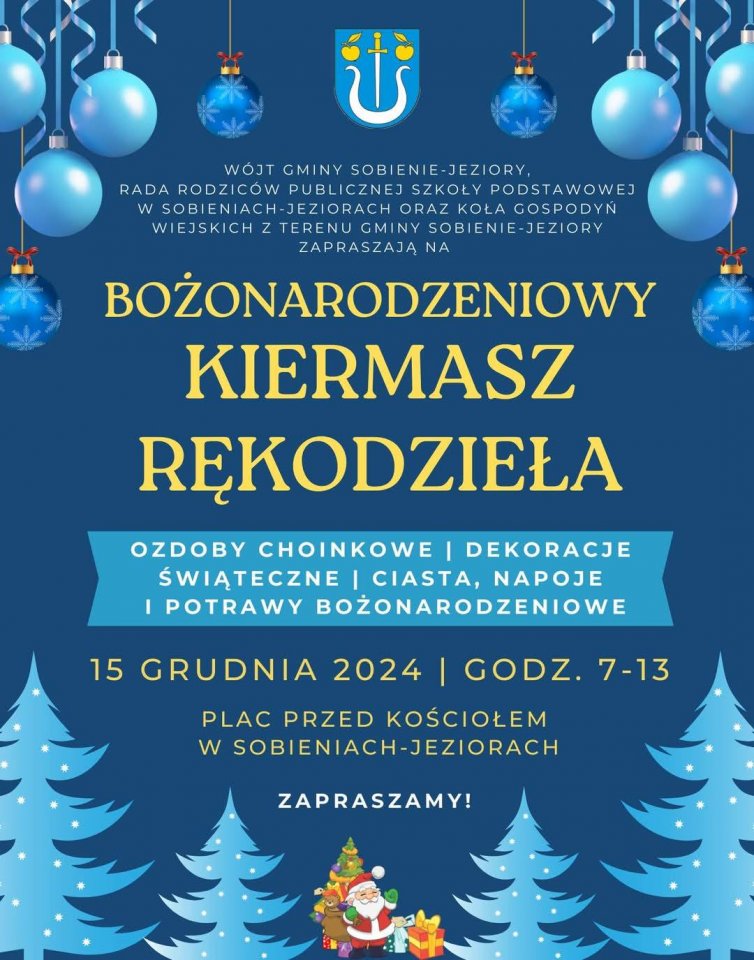Już w najbliższą niedzielę 15 grudnia Bożonarodzeniowy Kiermasz Rękodzieła!